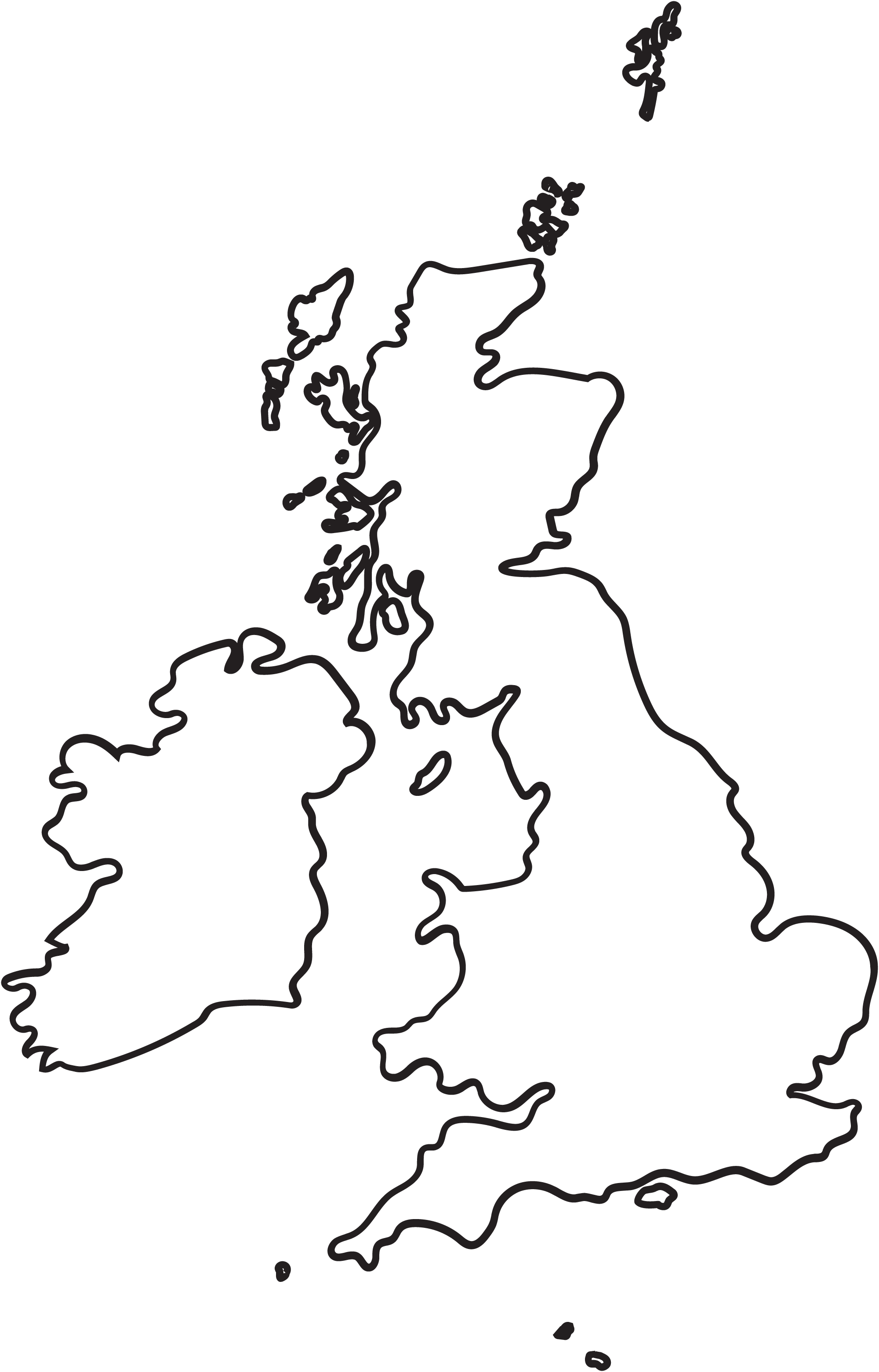 UK Map showing coverage area